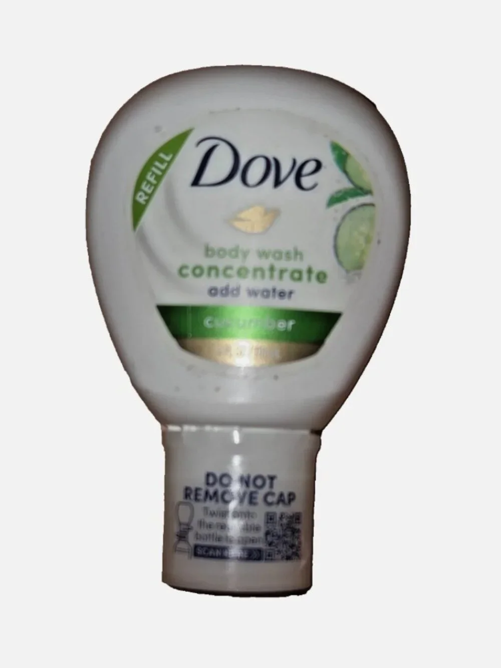 Dove Body Wash Concentrate Cucumber 4 fl oz/118 ml New